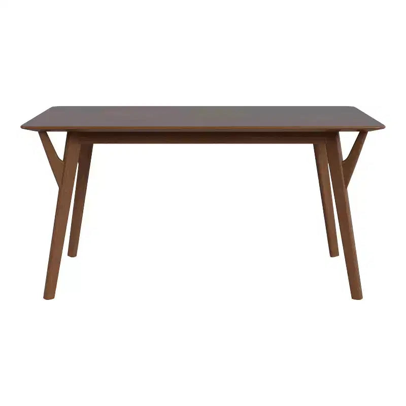 HOMES: Inside + Out 59" Palm Shade Mid-Century Rectangle Dining Table Seats 6 Walnut