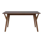 HOMES: Inside + Out 59" Palm Shade Mid-Century Rectangle Dining Table Seats 6 Walnut