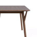 HOMES: Inside + Out 59" Palm Shade Mid-Century Rectangle Dining Table Seats 6 Walnut