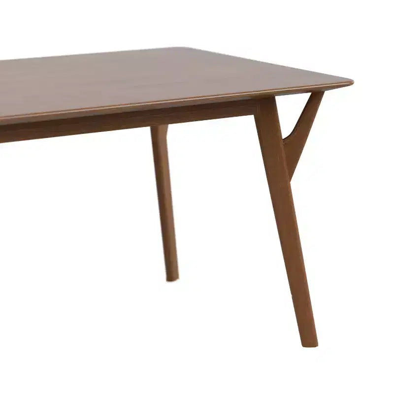 HOMES: Inside + Out 59" Palm Shade Mid-Century Rectangle Dining Table Seats 6 Walnut