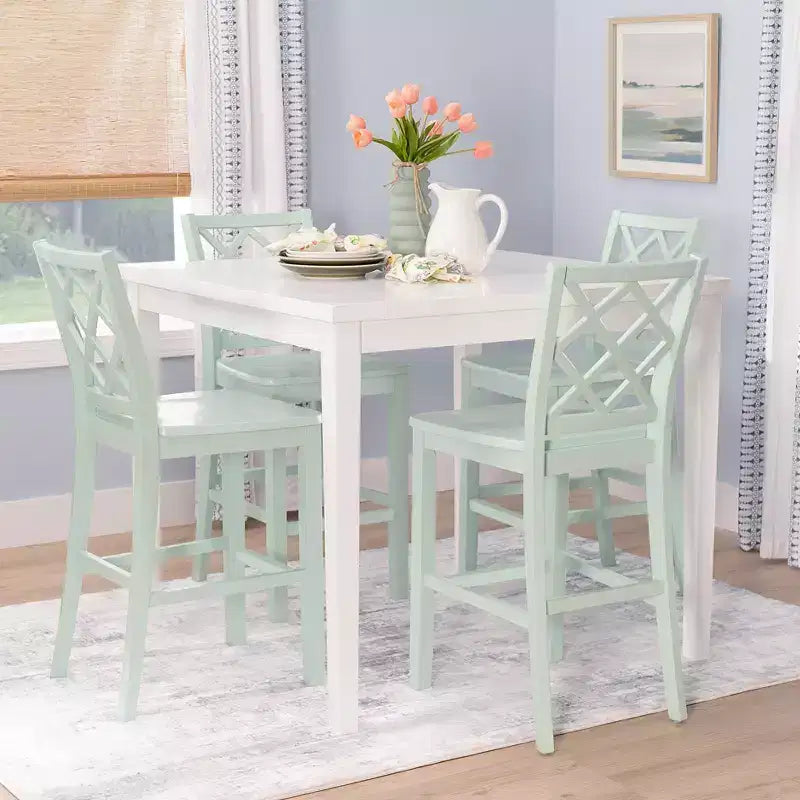 Powell 5pc Shelby Square Counter Height Dining Set Mint