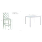 Powell 5pc Shelby Square Counter Height Dining Set Mint