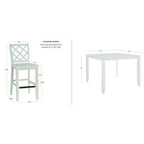 Powell 5pc Shelby Square Counter Height Dining Set Mint