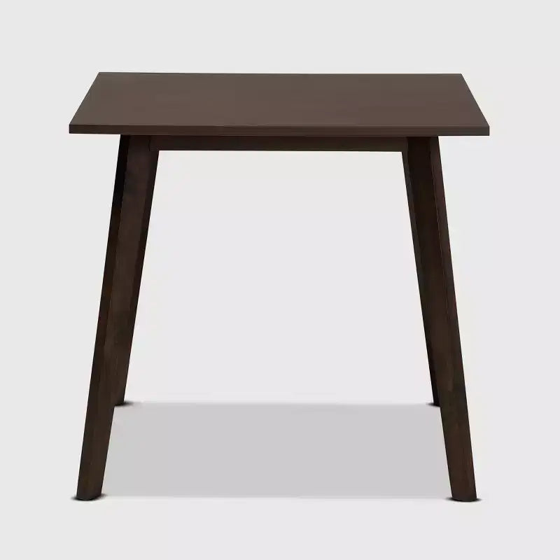 Britte Square Wood Dining Table Dark Brown - Baxton Studio