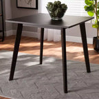 Britte Square Wood Dining Table Dark Brown - Baxton Studio