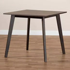 Britte Square Wood Dining Table Dark Brown - Baxton Studio