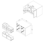 South Shore Toscano 6 Drawer Kitchen Island White/Maple