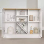 South Shore Toscano 6 Drawer Kitchen Island White/Maple