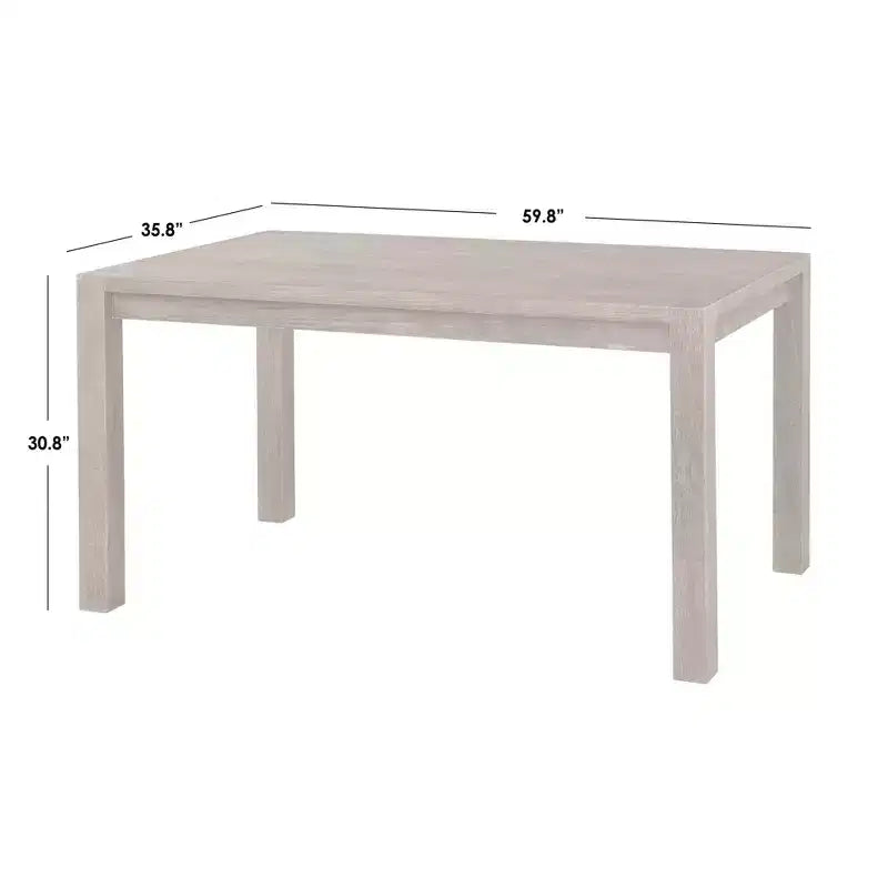 Buylateral 3pc Verdon Modern Farmhouse Dining Set with Bench Driftwood