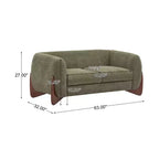 Christopher Knight Home James 63 " Boucle Fabric Loveseat Green