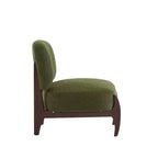 Christopher Knight Home Anna Modern Rubberwood Boucle Upholstered Accent Chair Green