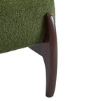 Christopher Knight Home Anna Modern Rubberwood Boucle Upholstered Accent Chair Green