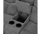 82" Kalen Sofa Gray Chenille - Acme Furniture: Upholstered Recliner, Includes 2 Accent Pillows