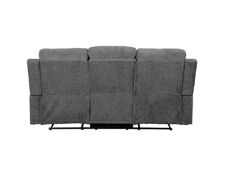82" Kalen Sofa Gray Chenille - Acme Furniture: Upholstered Recliner, Includes 2 Accent Pillows