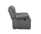 82" Kalen Sofa Gray Chenille - Acme Furniture: Upholstered Recliner, Includes 2 Accent Pillows