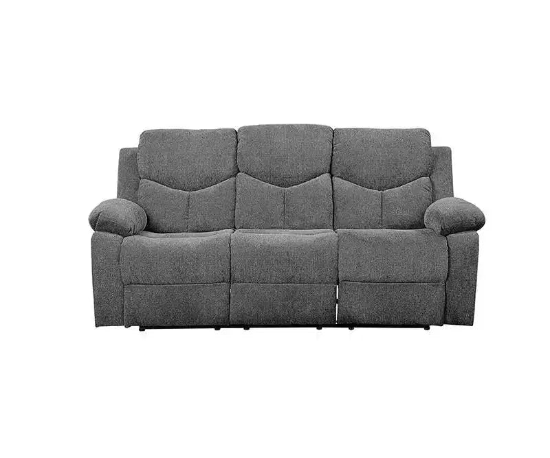 82" Kalen Sofa Gray Chenille - Acme Furniture: Upholstered Recliner, Includes 2 Accent Pillows