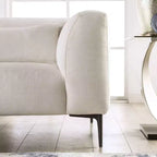 HOMES: Inside + Out Plumeria L Shaped Sectional Left Chaise with Feather Blend Cushions Linen White