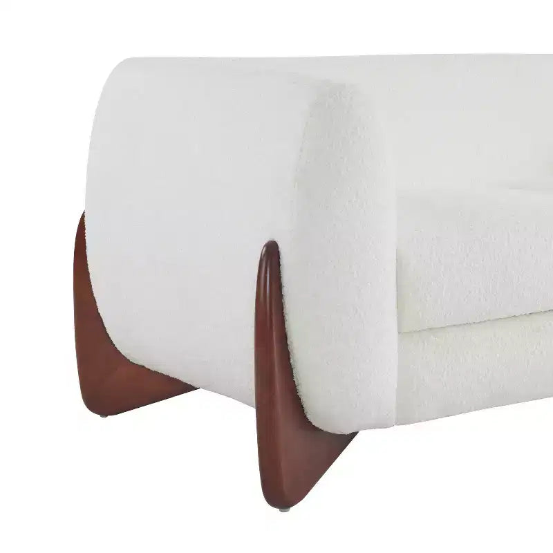 Christopher Knight Home Mia 82.75" Boucle Fabric 3 Seater Sofa Beige
