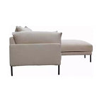 Sabula Sectional Right Sofa Sandy Beige - Alder Bay: Linen-Blend, Down Wrapped Cushions, Wood Frame