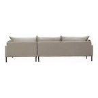 Sabula Sectional Right Sofa Sandy Beige - Alder Bay: Linen-Blend, Down Wrapped Cushions, Wood Frame