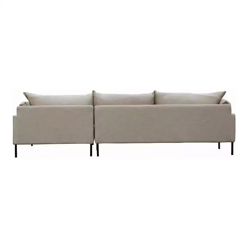 Sabula Sectional Right Sofa Sandy Beige - Alder Bay: Linen-Blend, Down Wrapped Cushions, Wood Frame