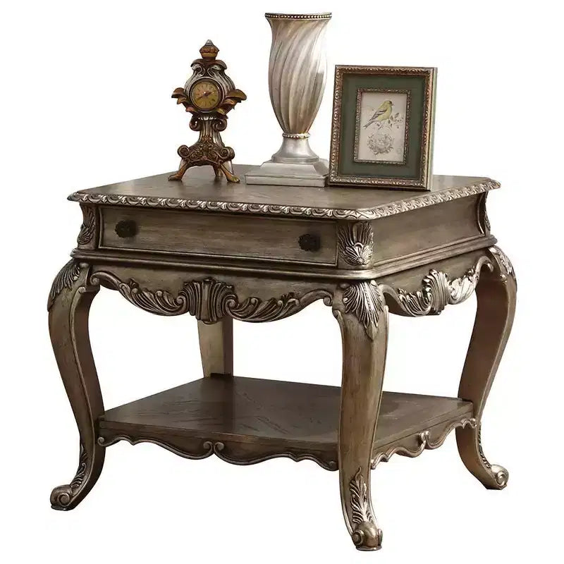Acme Furniture Ragenardus Accent Table Vintage Oak Finish