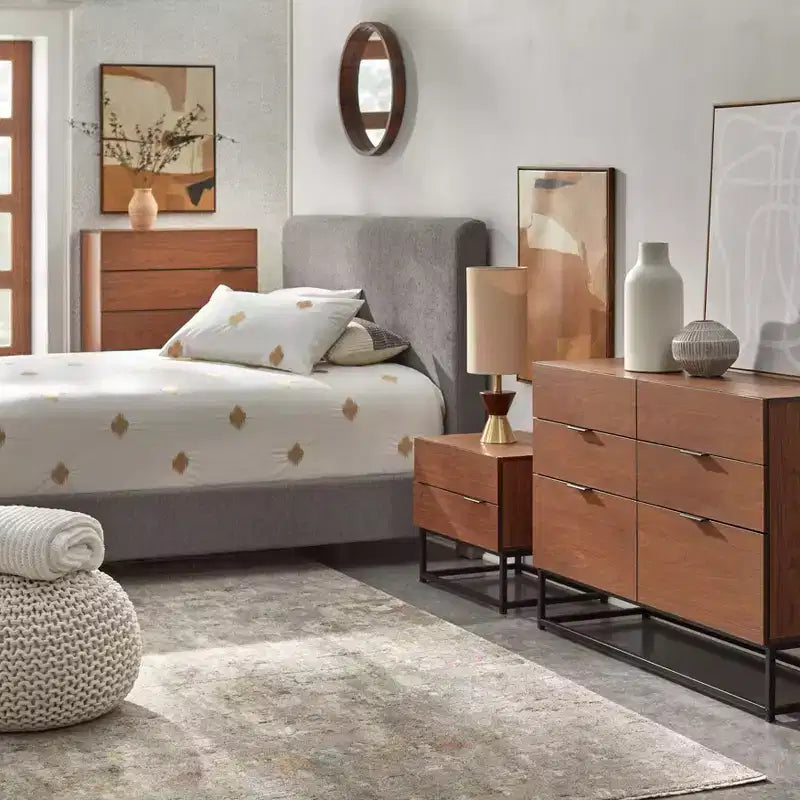 Buylateral Noble 6 Drawers Dresser Walnut