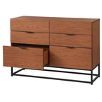 Buylateral Noble 6 Drawers Dresser Walnut