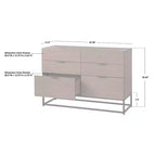 Buylateral Noble 6 Drawers Dresser Walnut
