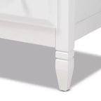 Baxton Studio 4 Drawer Naomi Wood Bedroom Chest White/Gold: Elegant Storage Solution with Anti-Tip Hardware