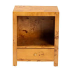bali & pari Camira Wood 1 Drawer Nightstand Light Mappa Burl