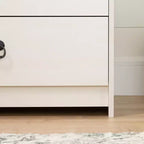 South Shore Plenny 6 Drawer Double Dresser: White Wash/Weathered Oak, Anti-Tip Hardware, Laminated Finish, 52" Width