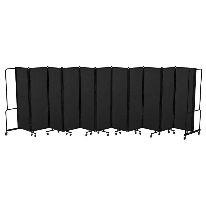 Hampden Furnishings Otis Collection Portable 11 Panel Room Divider Black