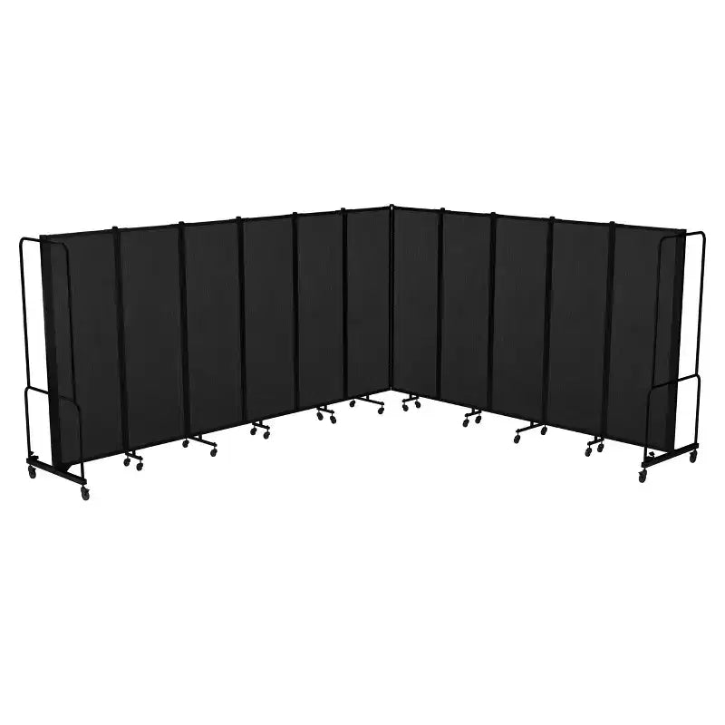 Hampden Furnishings Otis Collection Portable 11 Panel Room Divider Black