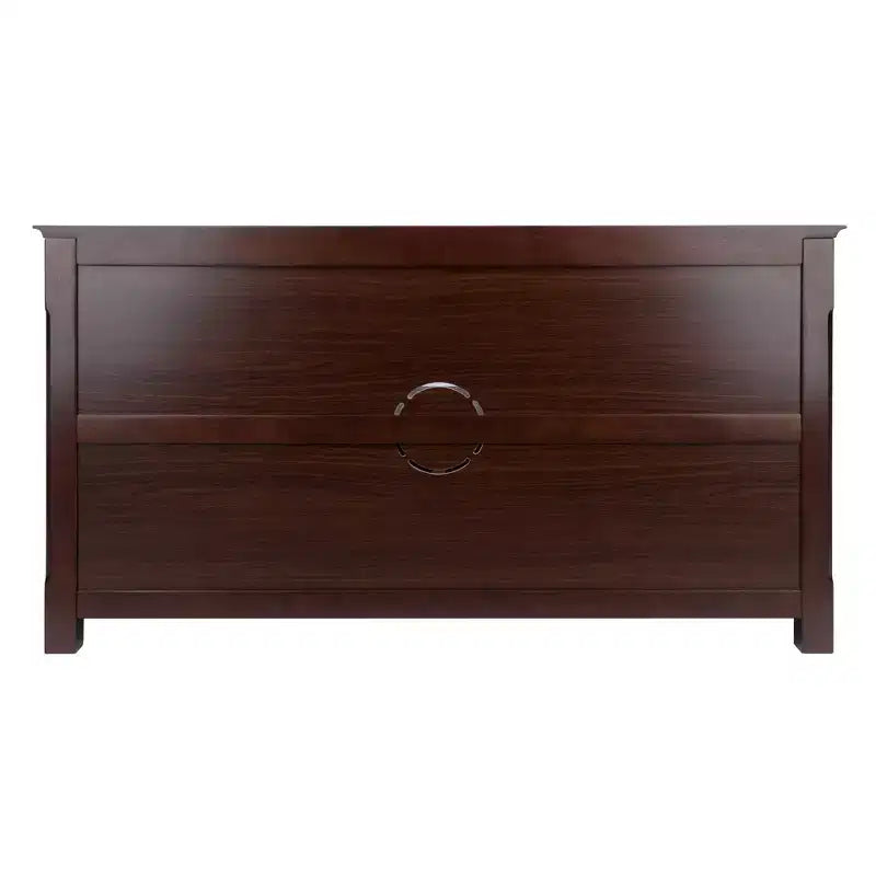 Xola TV Stand for TVs up to 40" Dark Brown - Winsome: Beveled Edges, Chrome-Finish Pulls, Media Shelf