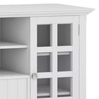 Normandy Tall TV Stand for TVs up to 60" White - WyndenHall: Adjustable Shelves, Pine & Plywood, Media Storage