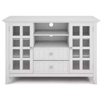 Normandy Tall TV Stand for TVs up to 60" White - WyndenHall: Adjustable Shelves, Pine & Plywood, Media Storage