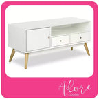 Lilou TV Stand for TVs up to 53" French White - Adore Decor