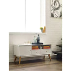 Lilou TV Stand for TVs up to 53" French White - Adore Decor