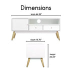 Lilou TV Stand for TVs up to 53" French White - Adore Decor