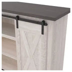 Signature Design by Ashley Dorrinson Medium TV Stand for TVs up to 63" Two-Tone: Farmhouse Media Console with Adjustable Shelves
