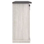 Signature Design by Ashley Dorrinson Medium TV Stand for TVs up to 63" Two-Tone: Farmhouse Media Console with Adjustable Shelves