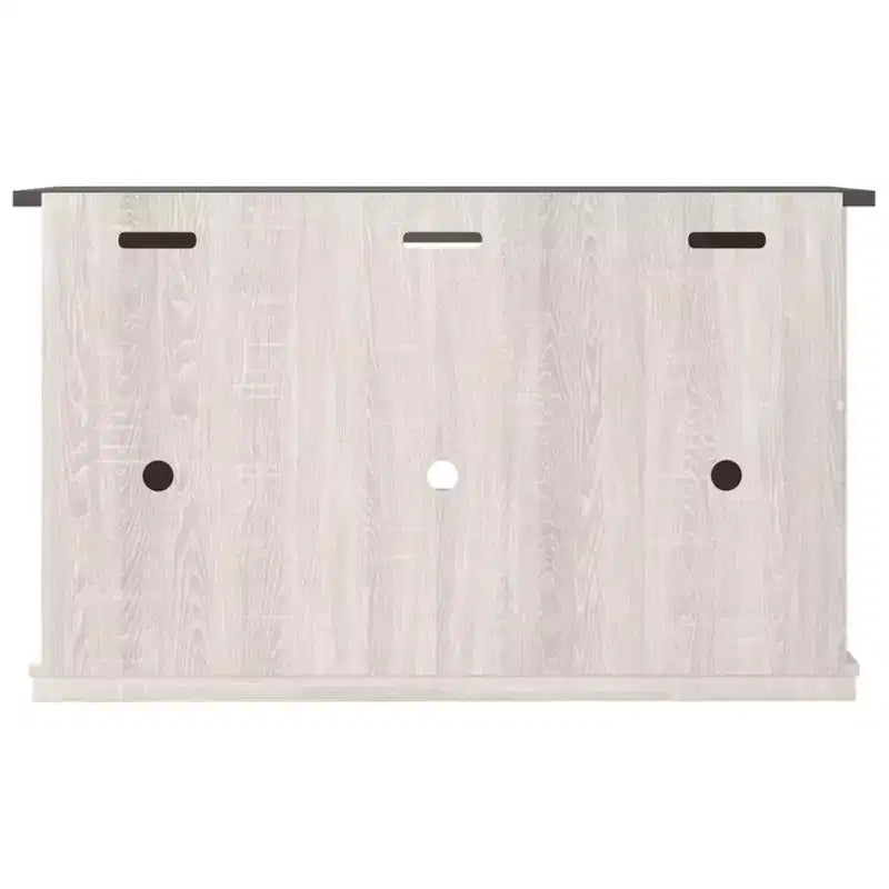 Signature Design by Ashley Dorrinson Medium TV Stand for TVs up to 63" Two-Tone: Farmhouse Media Console with Adjustable Shelves