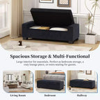 Christopher Knight Home Olivia Indoor Upholstered Modern Storage Ottoman Midnight Blue