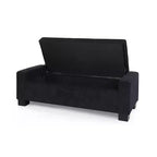Christopher Knight Home Olivia Indoor Upholstered Modern Storage Ottoman Midnight Blue