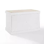 Anderson Storage Bench White - Crosley: Cushioned, Linen Upholstered, Farmhouse Style