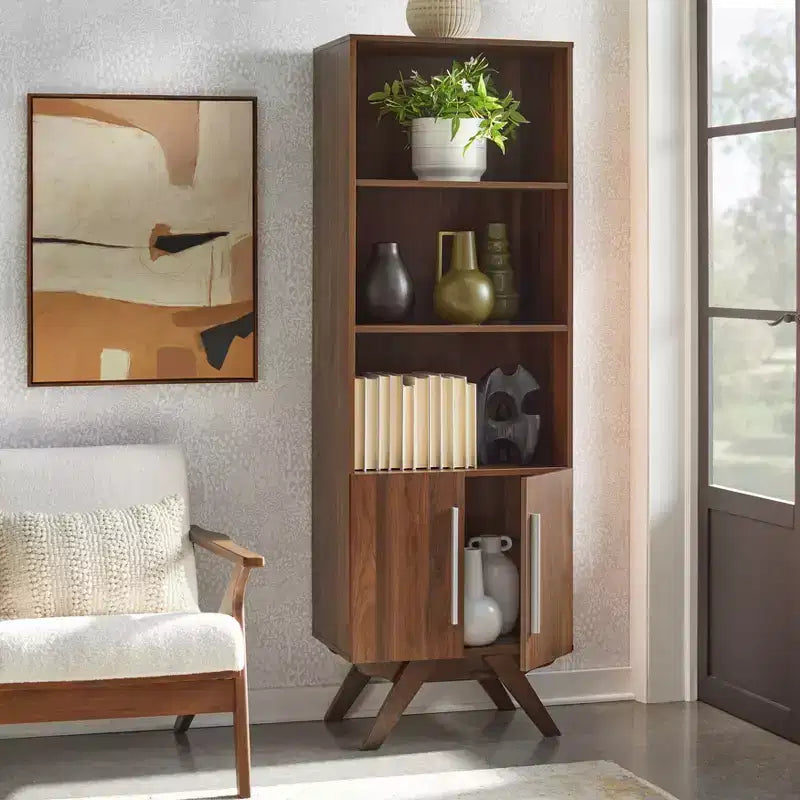 Buylateral 71" Ashfield Bookshelf Walnut