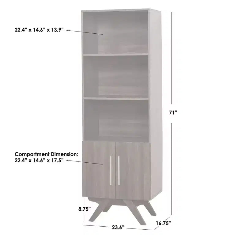 Buylateral 71" Ashfield Bookshelf Walnut