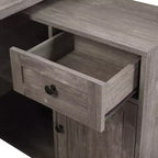 Waverly Workstation Scottish Alder - OSP Home Furnishings: Mid-Century Modern Office Furniture with Storage, MDF Surface