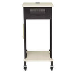 Premium Presentation Lecture Podium Cart: Mobile, with Power Strip - Hampden Furnishings